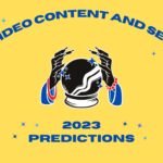 Yellow background with a crystal ball for an article about Video Content and SEO Predictions for 2023.