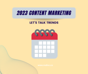 Image of a calendar on a yellow background for an article about B2B Content Marketing in 2023.