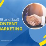Image of a handshake for an article about B2B and SaaS Content Marketing.