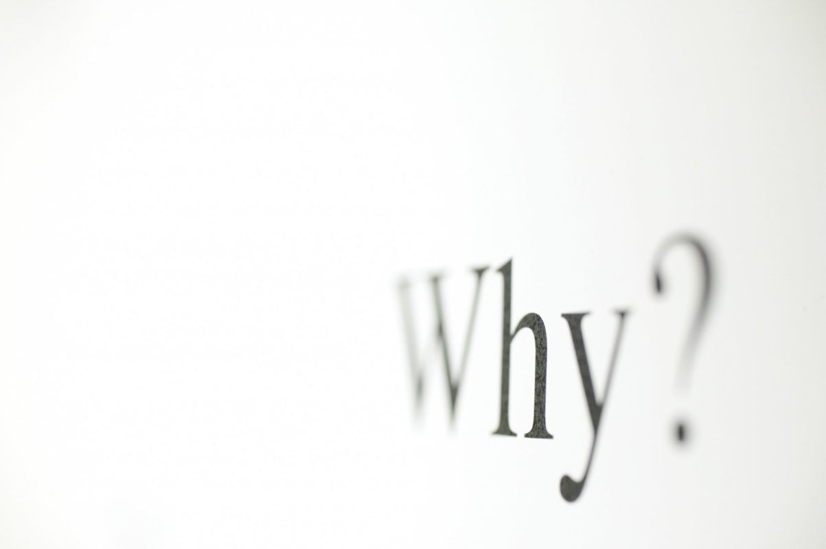 Image of a slanted word "Why?" for an article about What Off-page SEO is.